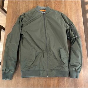 Green bomber jacket